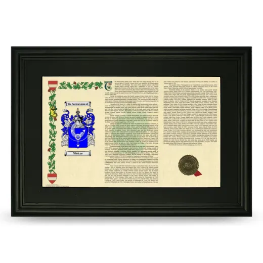 Weitze Deluxe Armorial Landscape Framed- Black
