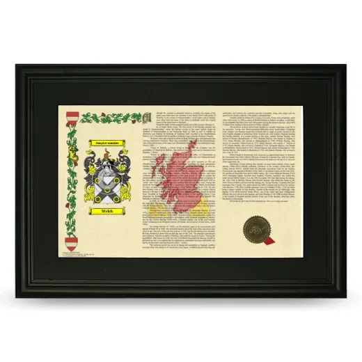 Welch Deluxe Armorial Landscape Framed- Black