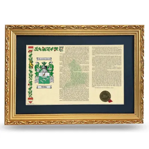 Welday Deluxe Armorial Landscape Framed - Gold