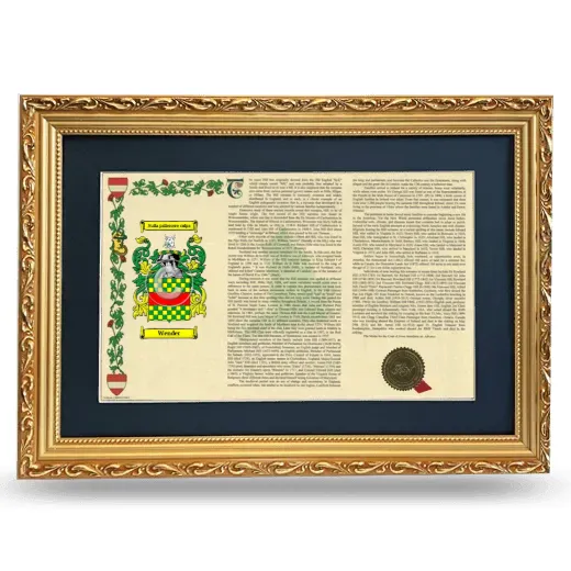 Wender Deluxe Armorial Landscape Framed - Gold