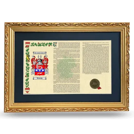 Wentzig Deluxe Armorial Landscape Framed - Gold