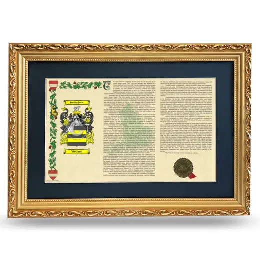 Wescom Deluxe Armorial Landscape Framed - Gold