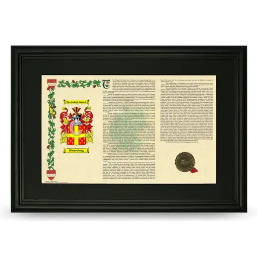 Westerburg Deluxe Armorial Landscape Framed- Black