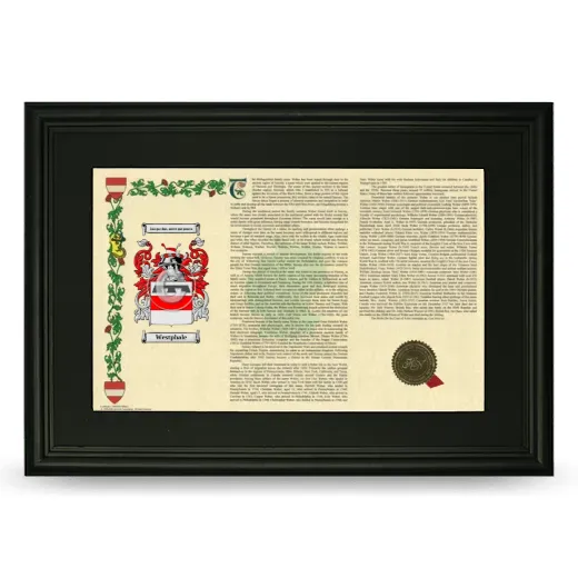 Westphale Deluxe Armorial Landscape Framed- Black