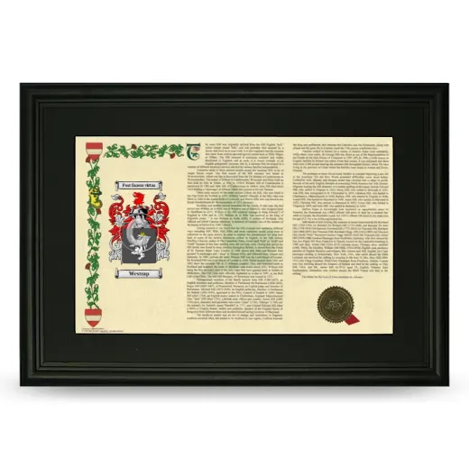 Westrap Deluxe Armorial Landscape Framed- Black