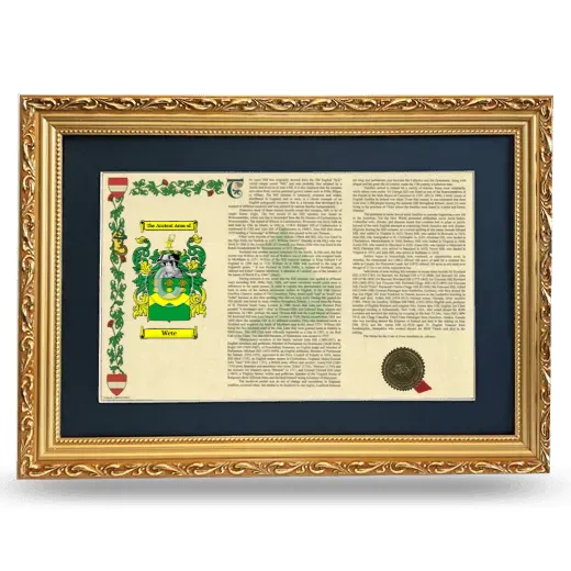 Wete Deluxe Armorial Landscape Framed - Gold