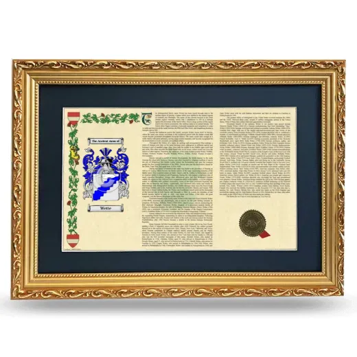 Wette Deluxe Armorial Landscape Framed - Gold
