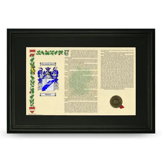 Wettes Deluxe Armorial Landscape Framed- Black