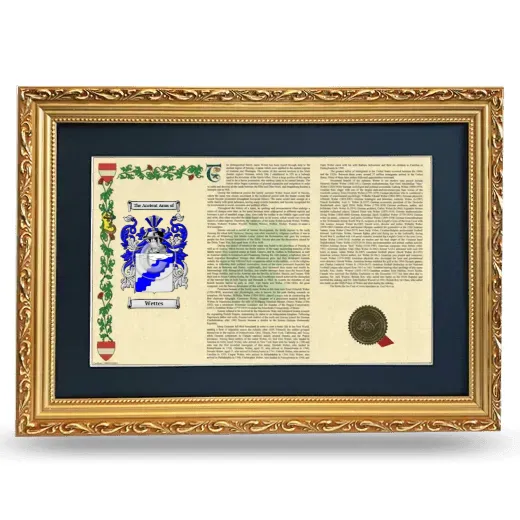 Wettes Deluxe Armorial Landscape Framed - Gold