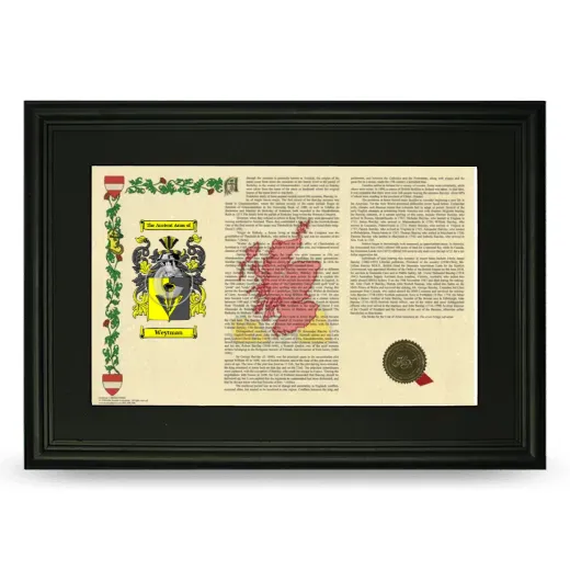 Weytman Deluxe Armorial Landscape Framed- Black
