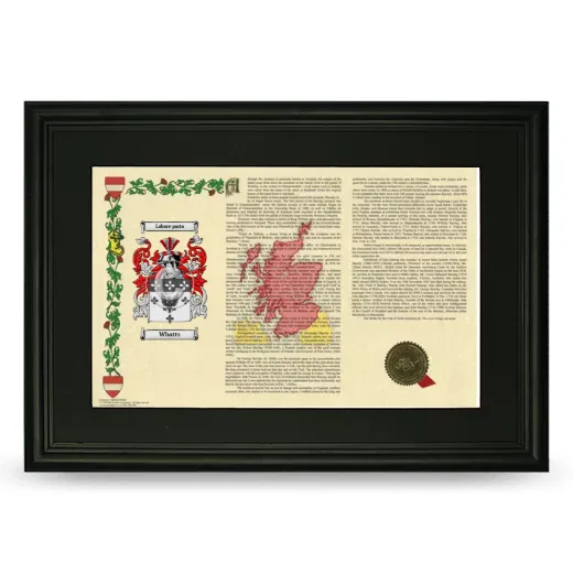 Whatts Deluxe Armorial Landscape Framed- Black