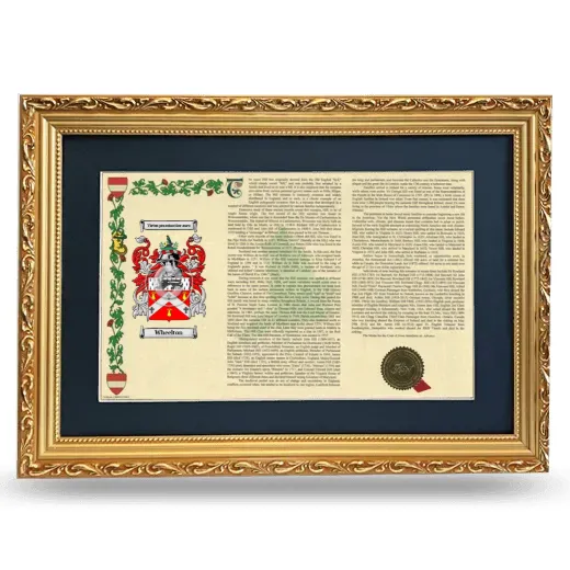 Wheelton Deluxe Armorial Landscape Framed - Gold