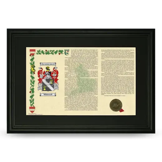 Whitecraft Deluxe Armorial Landscape Framed- Black