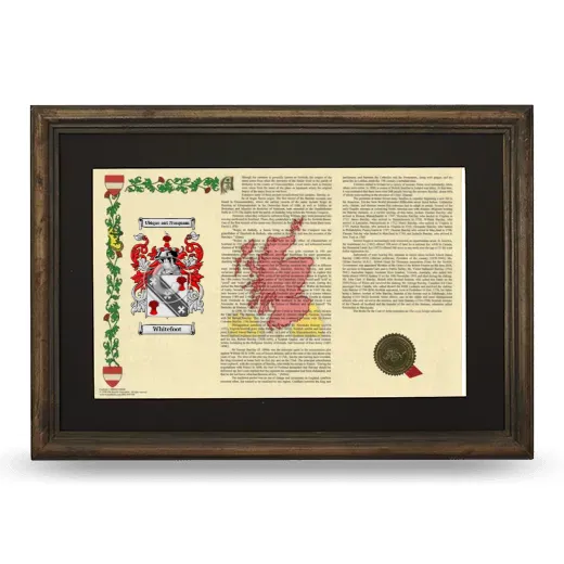 Whitefoot Deluxe Armorial Landscape Framed - Brown