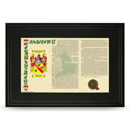Whittem Deluxe Armorial Landscape Framed- Black