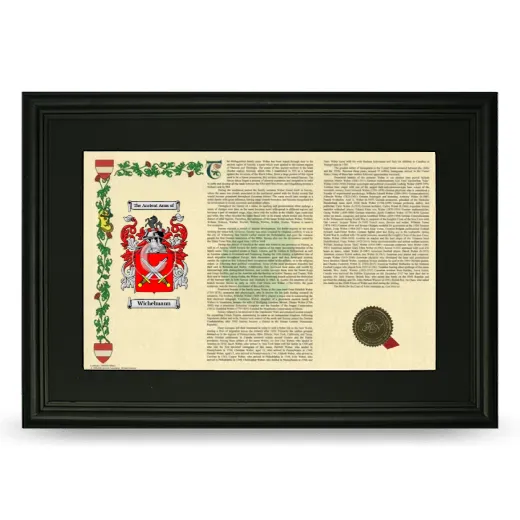 Wichelmann Deluxe Armorial Landscape Framed- Black