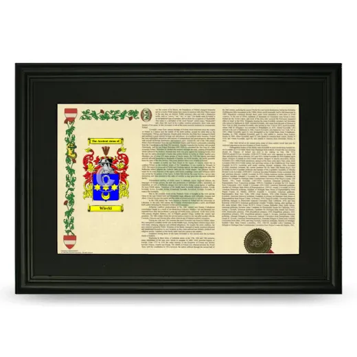 Wiecki Deluxe Armorial Landscape Framed- Black