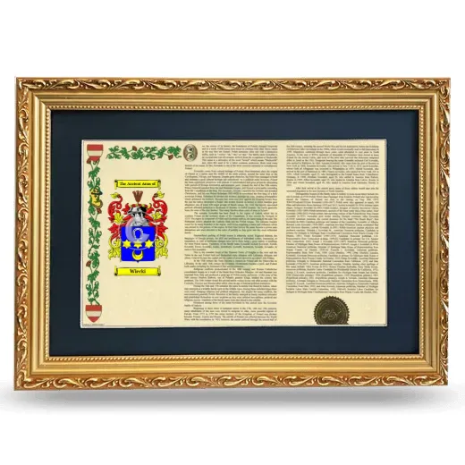 Wiecki Deluxe Armorial Landscape Framed - Gold