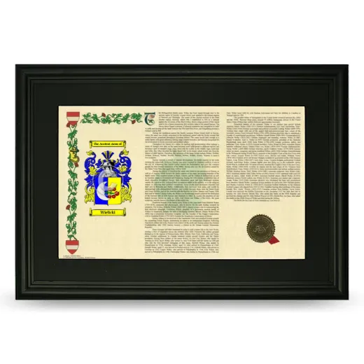 Wielicki Deluxe Armorial Landscape Framed- Black