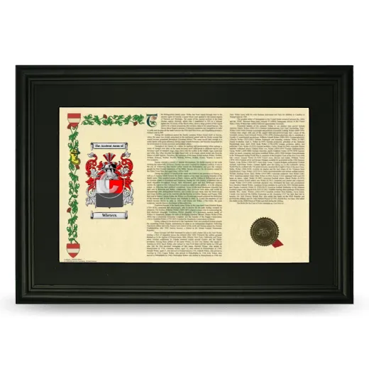 Wieters Deluxe Armorial Landscape Framed- Black