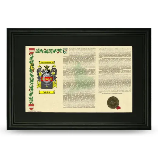 Wigfield Deluxe Armorial Landscape Framed- Black