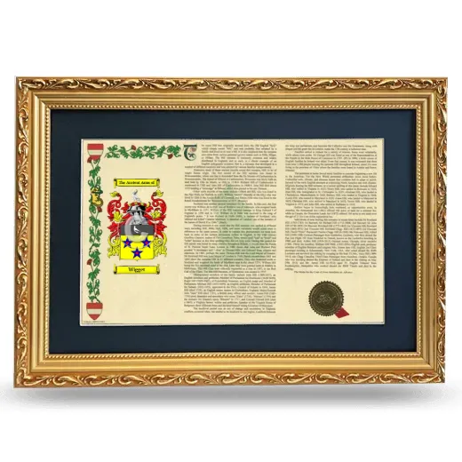 Wigget Deluxe Armorial Landscape Framed - Gold