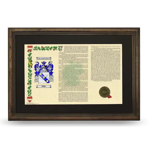 Willer Deluxe Armorial Landscape Framed - Brown