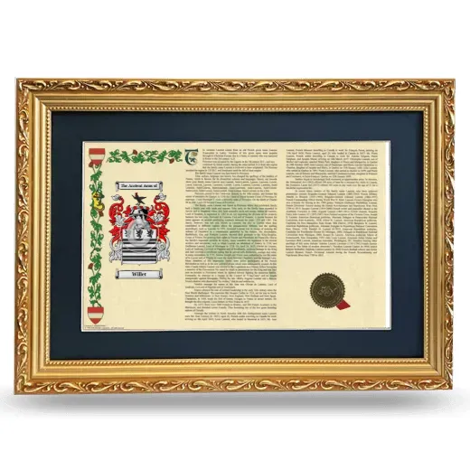 Willet Deluxe Armorial Landscape Framed - Gold