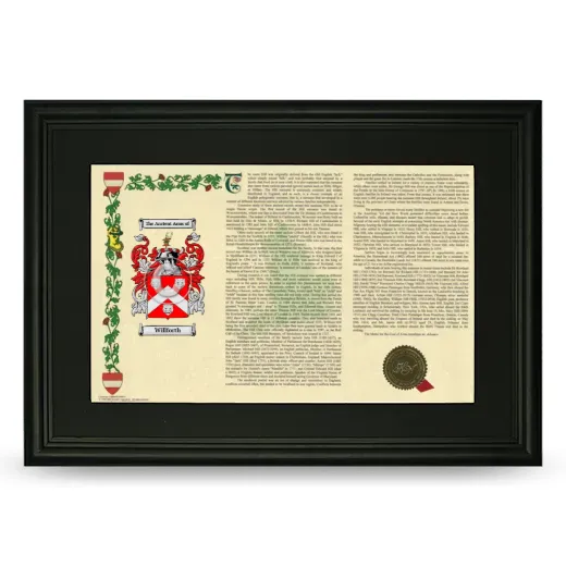 Willforth Deluxe Armorial Landscape Framed- Black