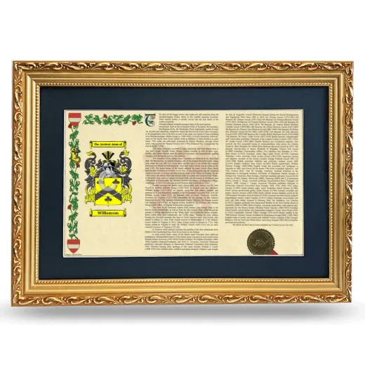 Williamson Deluxe Armorial Landscape Framed - Gold
