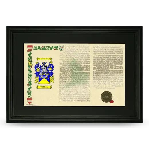 Willshear Deluxe Armorial Landscape Framed- Black