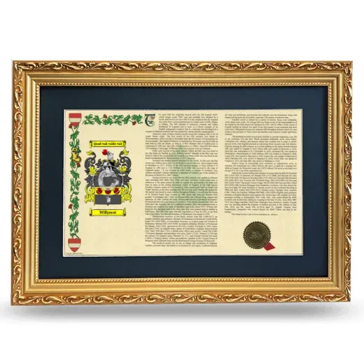 Willymot Deluxe Armorial Landscape Framed - Gold