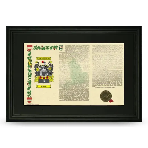 Wilmet Deluxe Armorial Landscape Framed- Black