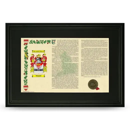 Wimbell Deluxe Armorial Landscape Framed- Black