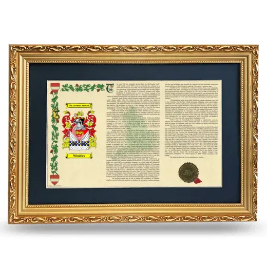 Wimbles Deluxe Armorial Landscape Framed - Gold