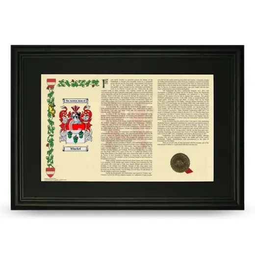 Winckel Deluxe Armorial Landscape Framed- Black