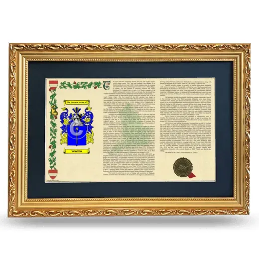 Windlin Deluxe Armorial Landscape Framed - Gold