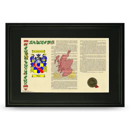 Wines Deluxe Armorial Landscape Framed- Black