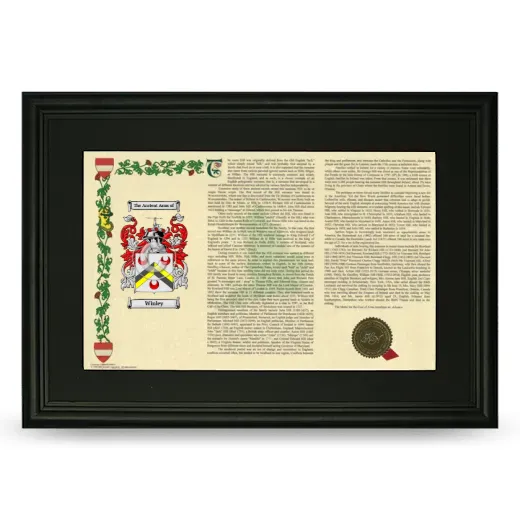 Winley Deluxe Armorial Landscape Framed- Black