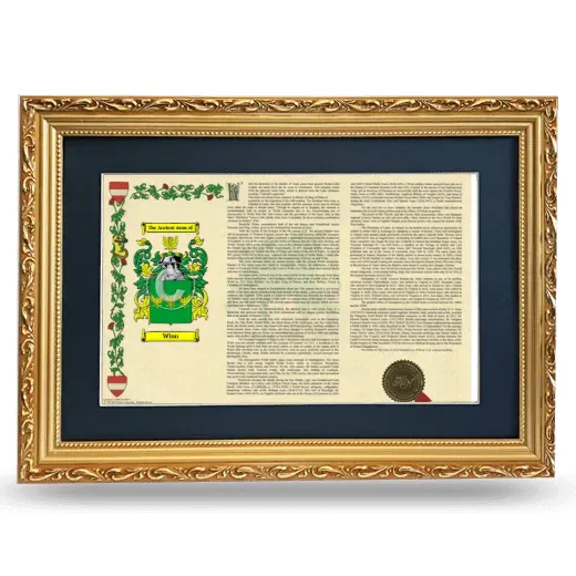 Winn Deluxe Armorial Landscape Framed - Gold