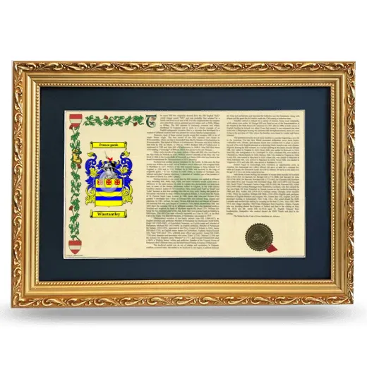 Winstantley Deluxe Armorial Landscape Framed - Gold