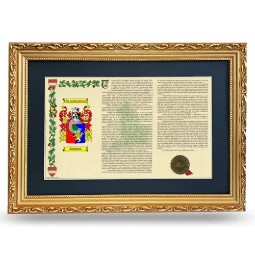 Winstone Deluxe Armorial Landscape Framed - Gold