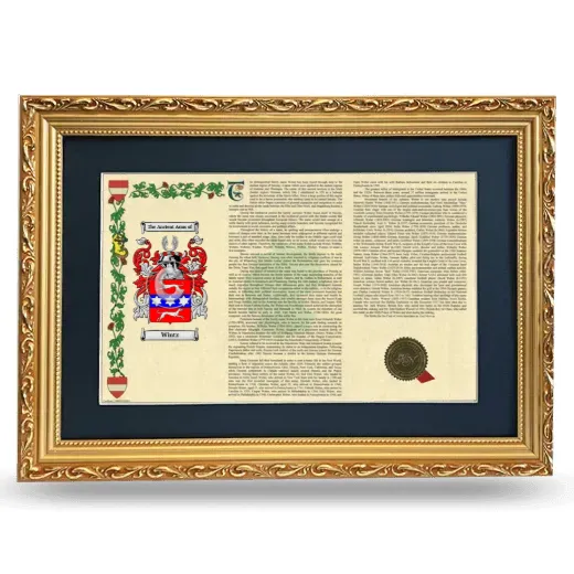 Wintz Deluxe Armorial Landscape Framed - Gold