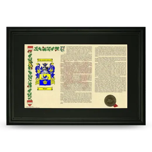 Wiser Deluxe Armorial Landscape Framed- Black