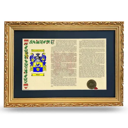 Wiser Deluxe Armorial Landscape Framed - Gold