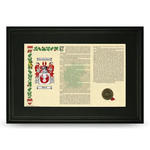 Wissel Deluxe Armorial Landscape Framed- Black