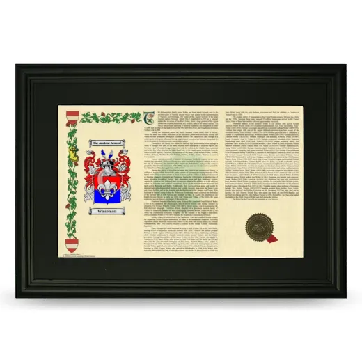 Wisseman Deluxe Armorial Landscape Framed- Black