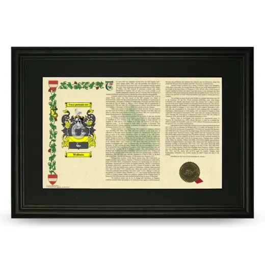 Woburn Deluxe Armorial Landscape Framed- Black
