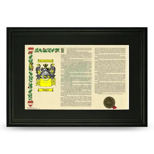 Woggon Deluxe Armorial Landscape Framed- Black