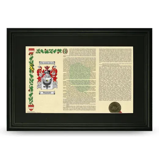 Wojcinski Deluxe Armorial Landscape Framed- Black